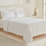 Karaca Home White Collection Felves Housse de Couette 100% Coton Double Blanc