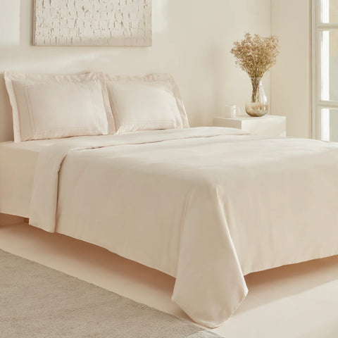 Karaca Home Ensemble de literie White Collection Felves King Size 100 % Coton Beige