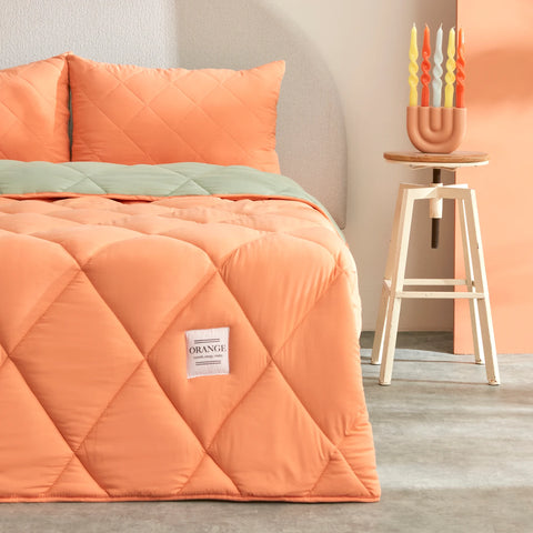 Karaca Home Smart Comfort Orange Lit Simple Ensemble de Couchage