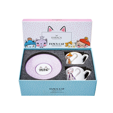 Coffret de tasses à café Karaca Fancy Katze pour 2 personnes