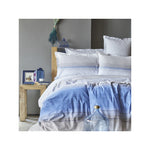 Parure de lit Sarah Anderson Lapis Indigo avec housse de couette et taies d’oreiller en coton pour lit double