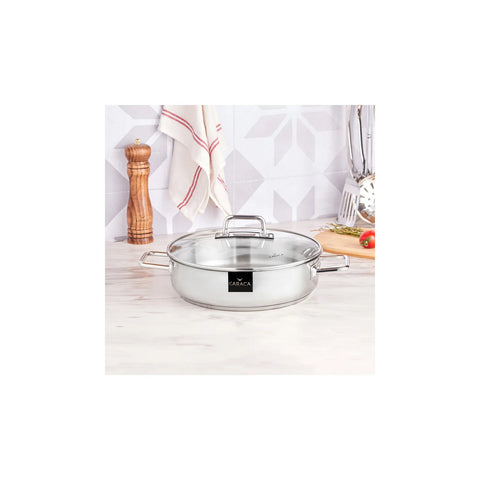 Grande sauteuse Karaca Galaxy en acier spécial aubergines, 26 cm, 3,4 L