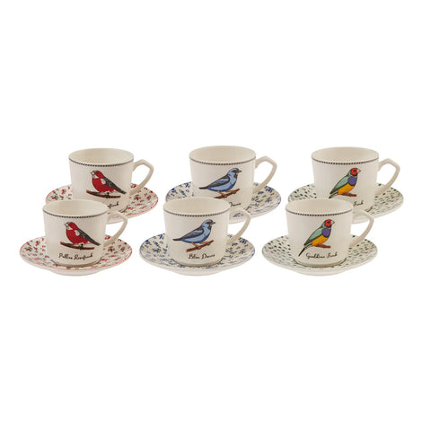 Coffret de 6 tasses à café Karaca Vogel, 80 ml