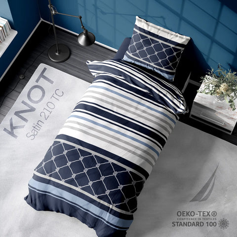 NAU KNOT DUVET COVER SET ST ZP 135X20, -