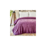 Couverture Simple Embossée Karaca Home Scala Prune