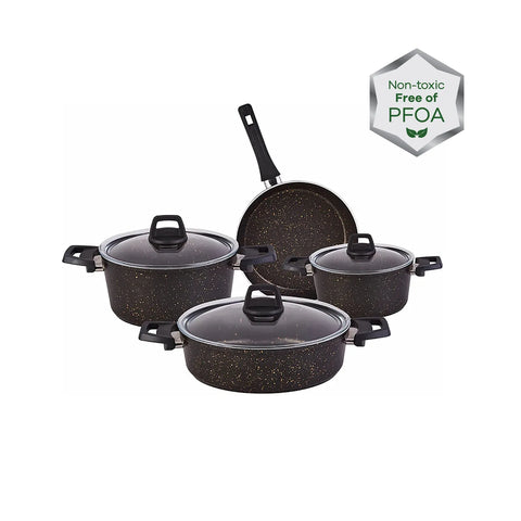 Batterie de cuisine Karaca Biogranit Blackgold, 7 pièces