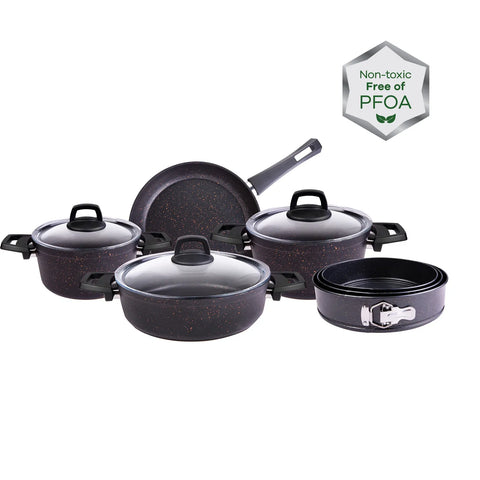 Batterie de cuisine Karaca Biogranit Blackgold, 10 pièces