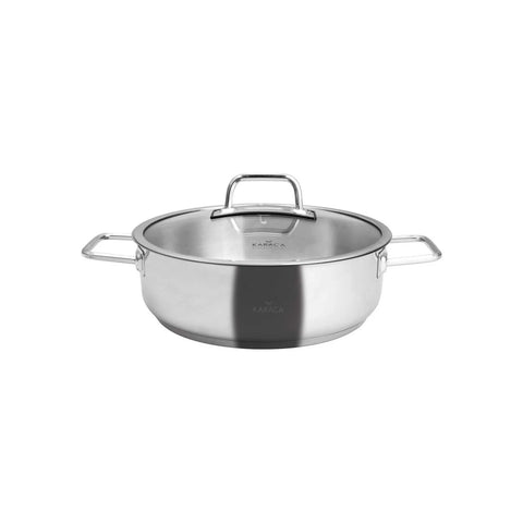 Grande sauteuse Karaca Galaxy en acier spécial aubergines, 28 cm, 4,5 L