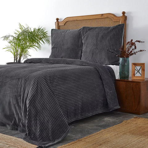 KARACA HOME JOENA GREY SOFT BEDSPREAD SE