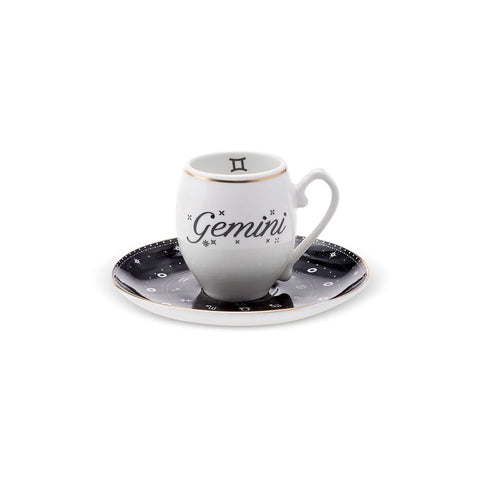 Tasse à café Karaca signe du zodiaque Gémeaux, 90 ml