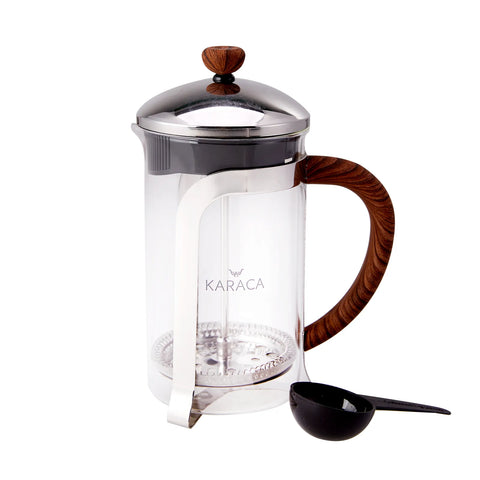 Cafetière à piston Karaca Coffee Bean en bois, 600 ml