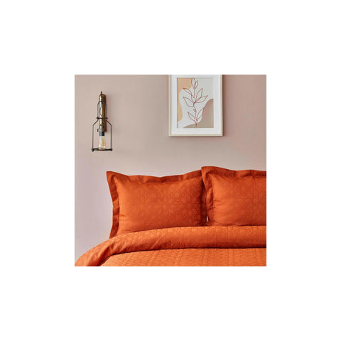 Parure de lit Karaca Home Back To Basic avec couverture pour lit double, orange