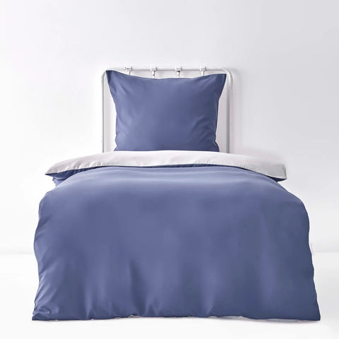 Parure de lit Karaca Home avec housse de couette pour lit simple, bleu marine et gris clair