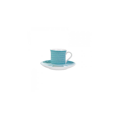 Coffret de tasses à café Abricot Vivi, 6 personnes 70 ml, turquoise  