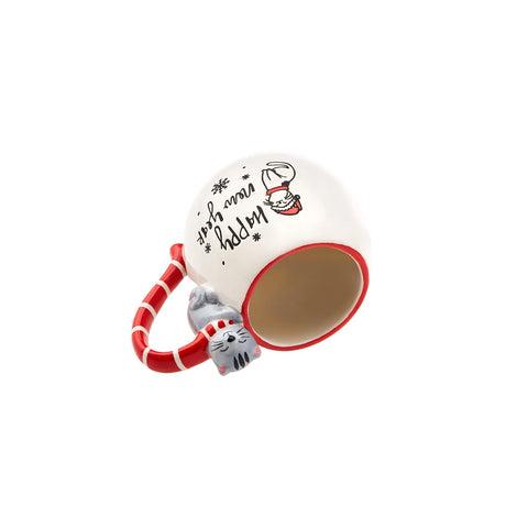 KARACA NEW YEAR CAT MUG NP22, KIRMIZI