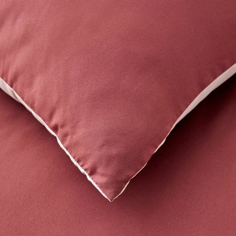 Parure de lit Karaca Home avec housse de couette pour lit double, rouge bordeaux et beige