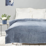 Karaca Home Alice Indigo Couverture Wellsoft Double Pétale