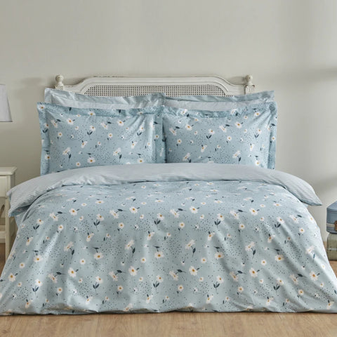 Ensemble de Couette Karaca Home Daisy 100% Coton, Double, Menthe