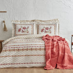 Ensemble Hiver pour Lit Double Karaca Home Carme avec Couverture, Tangerine