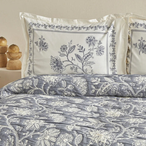 Set de couverture de lit Karaca Home Clay Taille Double Indigo