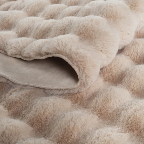 Kaşmir Halı 7/24 Cosy Premium Bubble Beige Ovale 100x150 cm