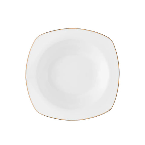 Service de Table Karaca Timeless 59 Pièces en Porcelaine Demi-Carré pour 12 Personnes, Or