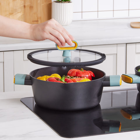 Karaca Fancy 7 Pièces Batterie de Casseroles en Céramique