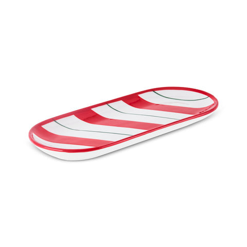 Karaca New Year 25 Assiette Candy Stripe, 28 cm