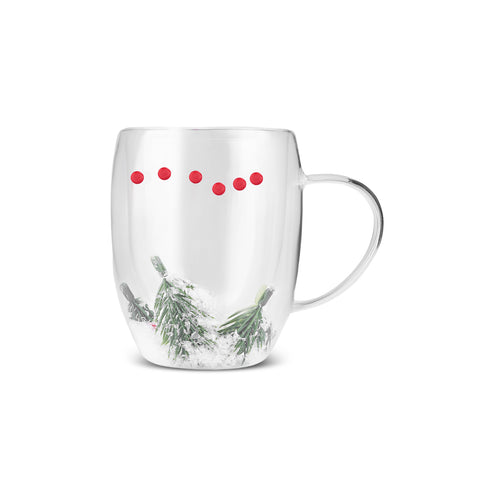 Karaca New Year 25 Snow Tasse avec anse, 340 ml