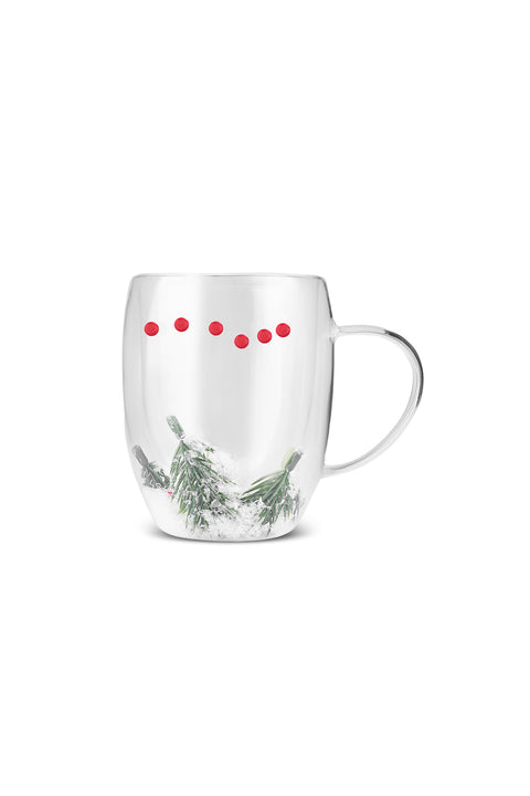 Karaca New Year 25 Snow Tasse avec anse, 340 ml