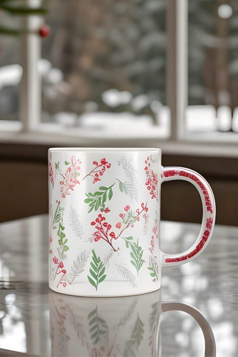 Karaca Tasse Nouvel An 25 avec Anse Ornée de Pierres, 400 ml