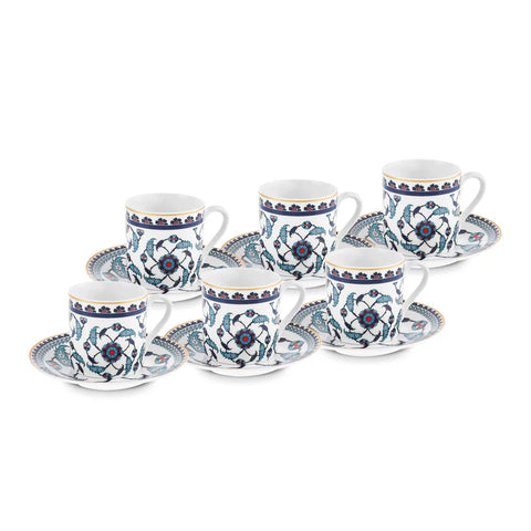 Set de Tasses à Café Karaca Rumi Pour 6 Personnes, 80 ml