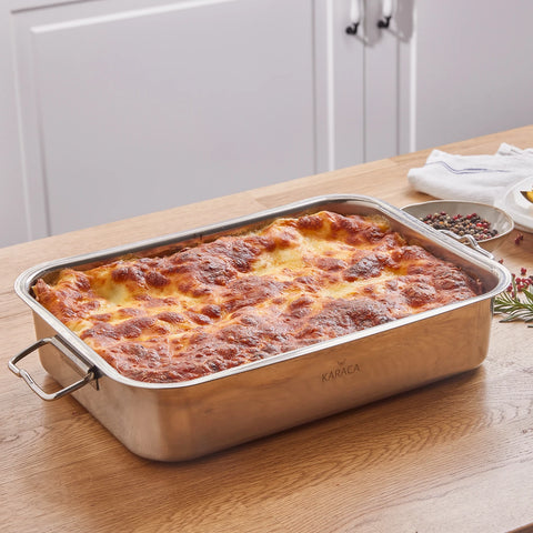 Karaca Love of Kitchen Pot de Lasagne en Acier , 30x21 cm