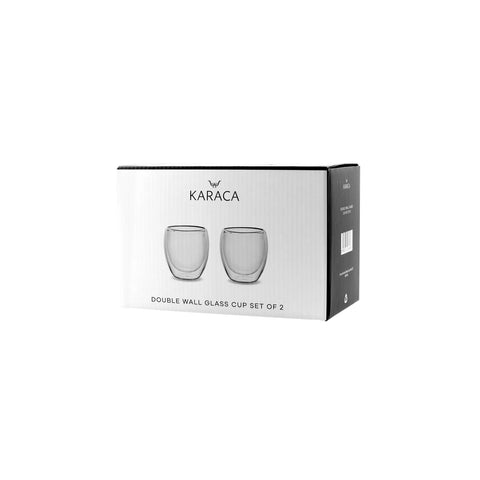 Tasses Karaca à double paroi en verre borosilicate pour 2 personnes, 150 ml