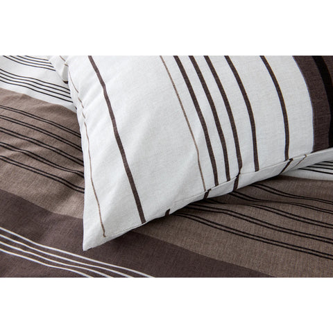 Parure de lit Karaca Home Aspen avec housse de couette certifiée Öko-Tex, 155 x 220 cm, noir-marron