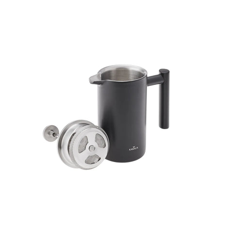 Cafetière à piston Karaca à double paroi, 350 ml, noir mat