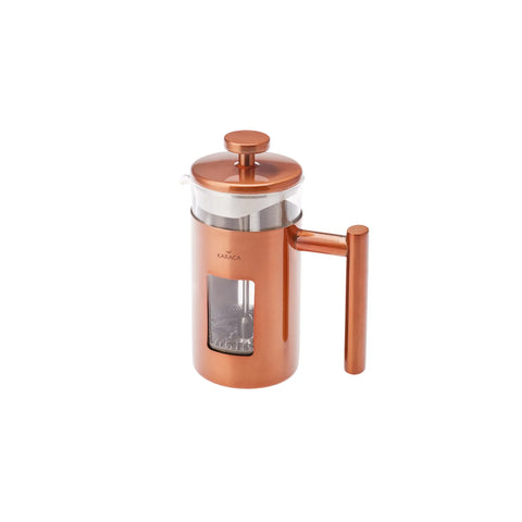 Cafetière à piston Karaca en verre borosilicate et cuivre, 350 ml