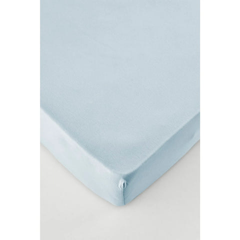 Draps-housse Karaca Home Jersey bleu clair, 200x200 cm, certifié Oeko-Tex