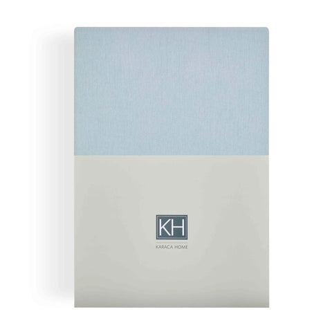 Draps-housse Karaca Home Jersey bleu clair, 200x200 cm, certifié Oeko-Tex