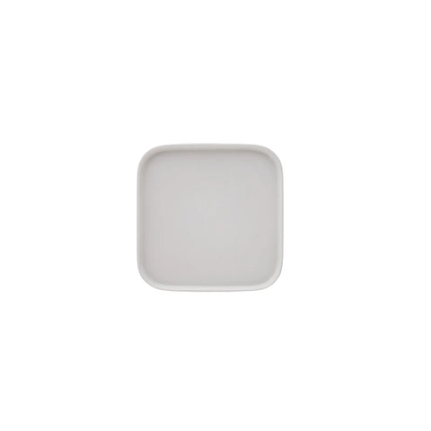 Service Petit Déjeuner Karaca Cubique en porcelaine pour 6 personnes, 35 pièces carrées/rectangulaires, gris