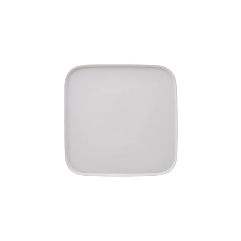 Service Petit Déjeuner Karaca Cubique en porcelaine pour 6 personnes, 35 pièces carrées/rectangulaires, gris