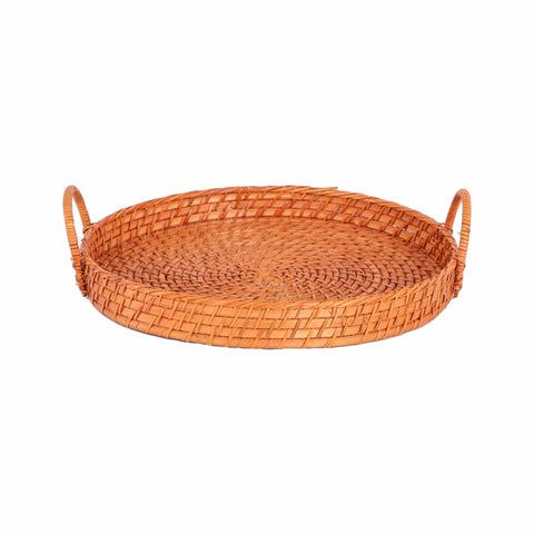 A RATTAN TEPSİ, 35 CM