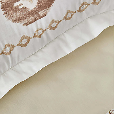 Parure de lit Karaca Home Neos avec housse de couette 100 % coton pour lit double, beige