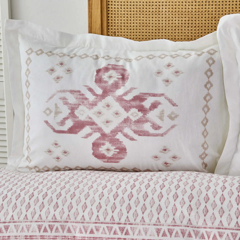 Parure de lit Karaca Home Neos avec housse de couette 100 % coton pour lit double, rose poudré