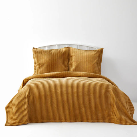 KARACA HOME JOENA MUSTARD SOFT BEDSPREAD