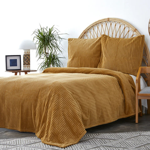 KARACA HOME JOENA MUSTARD SOFT BEDSPREAD