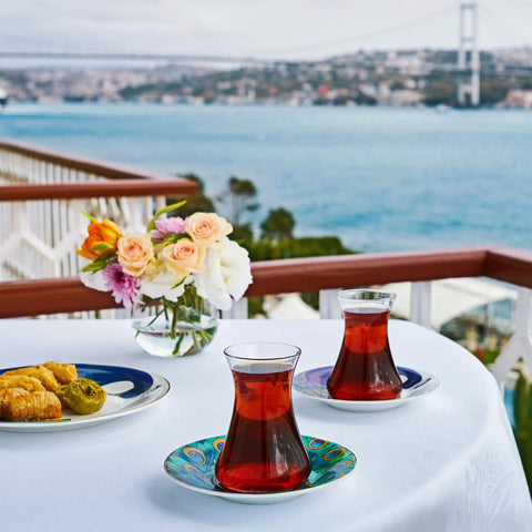 Service à thé Karaca X Ciragan Palace Shop pour 6 personnes, 12 pièces