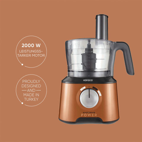 Robot multifonctions Karaca Mastermaid Power 10 en 1 2 000 W, couleur bronze