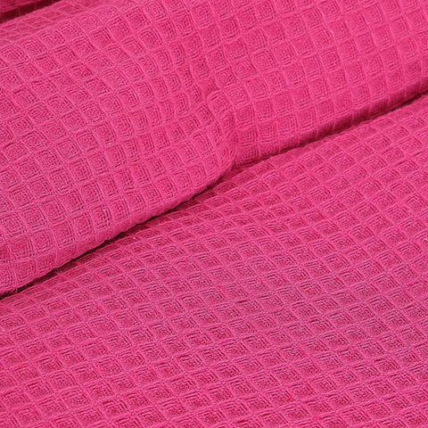 Jeté de lit Karaca Home Coloro Gaufre pour lit 2 personnes, fuchsia multi