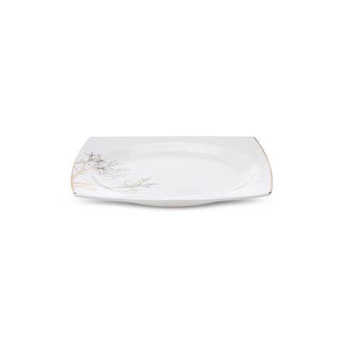 Service de table Karaca Autumn Cream pour 12 personnes, 60 pièces carrées/rectangulaires